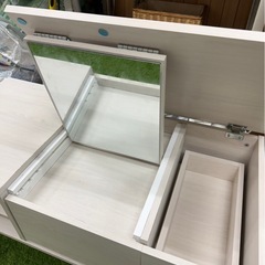 木製ドレッサー　化粧台　ホワイト　テーブルの画像