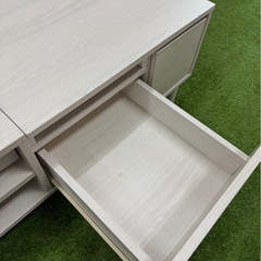 木製ドレッサー　化粧台　ホワイト　テーブルの画像