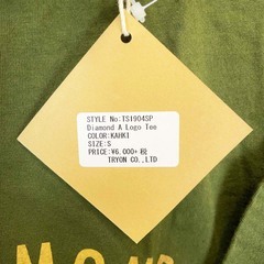 【未使用】Almond Surfboards & Design アーモンドサーフボードデザイン DIAMOND A LOGO S/S 半袖Tシャツ ロゴ S カーキ TS1904SP ユニセックスの画像