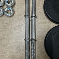 ※取引中　ダンベルプレート25kgシャフトセットの画像