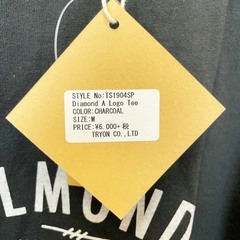 【未使用】Almond Surfboards & Design アーモンドサーフボードデザイン DIAMOND A LOGO S/S 半袖Tシャツ ロゴ M ブラック TS1904SP ユニセックスの画像