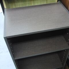  カラーボックス 3段幅42×奥行30×高さ88cm 収納棚 ダークブラウン 茶系 札幌 手稲の画像