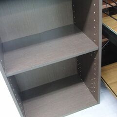  カラーボックス 3段幅42×奥行30×高さ88cm 収納棚 ダークブラウン 茶系 札幌 手稲の画像