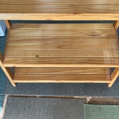 【リサイクルサービス八光】幅64㎝　ブラウン　4段ウッドラックの画像