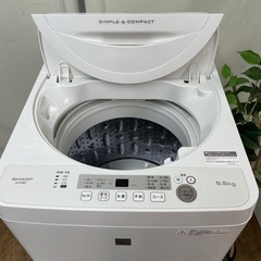 R532 ☀️ SHARP 洗濯機（洗濯5.5㎏) 18年製 ES-G5E5 ⭐ 動作確認済 ⭐ クリーニング済の画像