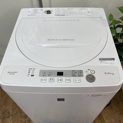 R532 ☀️ SHARP 洗濯機（洗濯5.5㎏) 18年製 ES-G5E5 ⭐ 動作確認済 ⭐ クリーニング済の画像