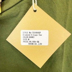 【未使用】Almond Surfboards & Design アーモンドサーフボードデザイン DIAMOND A LOGO S/S 半袖Tシャツ ロゴ M カーキ TS1904SP ユニセックスの画像