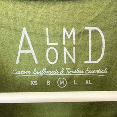 【未使用】Almond Surfboards & Design アーモンドサーフボードデザイン DIAMOND A LOGO S/S 半袖Tシャツ ロゴ M カーキ TS1904SP ユニセックスの画像