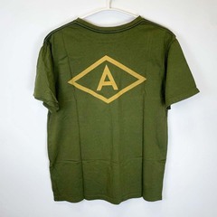 【未使用】Almond Surfboards & Design アーモンドサーフボードデザイン DIAMOND A LOGO S/S 半袖Tシャツ ロゴ M カーキ TS1904SP ユニセックスの画像