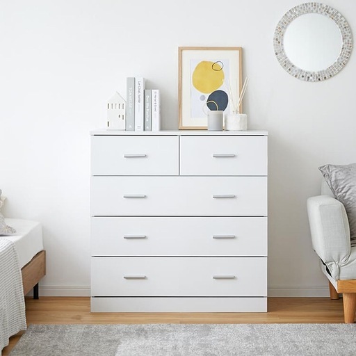 大容量収納チェスト 全面化粧仕上げタンス  LOWYA