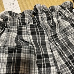 チェック柄ワイドパンツ120の画像