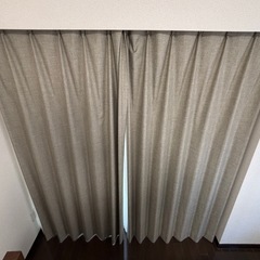 遮光1級カーテン 横100×縦190×2枚　レース付きの画像