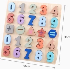 ⭕木製数字とアルファベットのパズル⭕の画像