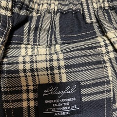 チェック柄パンツ ブラック、ベージュ　120の画像