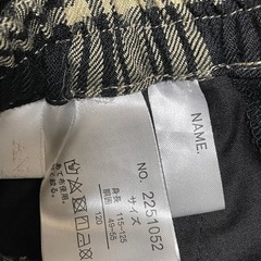 チェック柄パンツ ブラック、ベージュ　120の画像