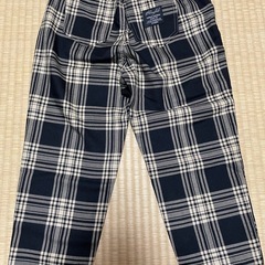 チェック柄パンツ ブラック、ベージュ　120の画像