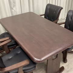 KK-8【新入荷　リサイクル品】ダイニング5点セット　ブラウンの画像