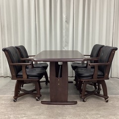 KK-8【新入荷　リサイクル品】ダイニング5点セット　ブラウンの画像