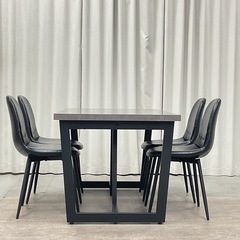 KK-9【新入荷　リサイクル品】モデルルーム展示品　モダンスタイル　ダイニング5点セットの画像