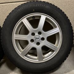 中古スタッドレスタイヤ4本　ブリヂストンVRX2（2022年購入）2005年型スバルフォレスター純正ホイール付きの画像