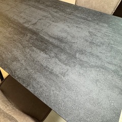 【引き取り限定】ダイニングテーブル 5点セット（セラミック天板／チェア4脚）の画像