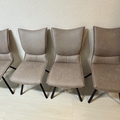 【引き取り限定】ダイニングテーブル 5点セット（セラミック天板／チェア4脚）の画像