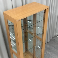 KK-10【新入荷　リサイクル品】コレクションキャビネット　ナチュラルの画像