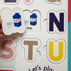 パズル2点セット　しまじろう　アルファベット　動物　ベネッセの画像