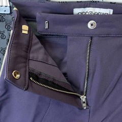 【未使用】Accademia Italiana アカデミアイタリアーナ キュロット パンツ パワーグリップ 44 パープル レディース 乗馬ズボン 馬術の画像