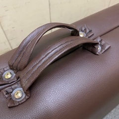 ●東135 SEVENBEAUTY マッサージベッド 折りたたみ 赤茶色 枕 持ち運び用バック 付属品の画像