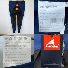 【未使用】Euro Star  ユーロスター キュロット パンツ フルグリップ 40 インディゴ 13260 レディース 乗馬ズボン 馬術の画像