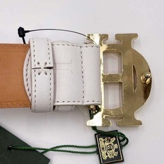 【未使用】HOLLAND COOPER HC クラシック ベルト L ホワイト ユニセックス 乗馬 馬術の画像