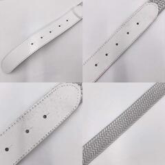 【未使用】CAVALLERIA TOSCANA カヴァレリア トスカーナ ベルト Elastic Belt CT Clasp L ホワイト レディース 乗馬 馬術の画像