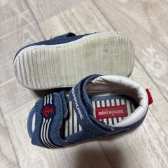 子ども用スニーカー・サンダル中古ムーンスター黒アンパンマン・ミキハウスの画像