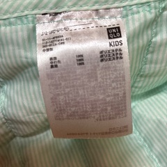 140センチ　ユニクロ　水色アウターの画像