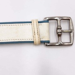 エルメス ベルト ホワイト レディース HERMES 乗馬 馬術の画像