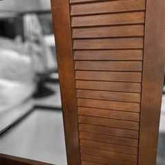 カリモク（Karimoku）製の木製ワゴンです。の画像