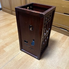 木製の傘立て　中古品の画像