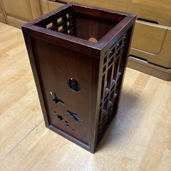 木製の傘立て　中古品の画像