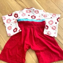 80サイズ　袴ロンパースの画像