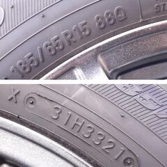 スタッドレスタイヤ＆アルミ　185/65R15　PCD100-4Hの画像