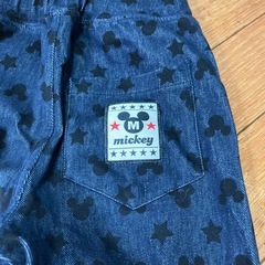 ミッキー柄デニム風ズボンの画像