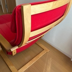 IKEAパーソナルチェア&オットマンセット　1人がけ椅子の画像