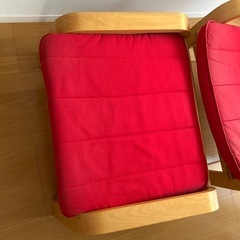 IKEAパーソナルチェア&オットマンセット　1人がけ椅子の画像