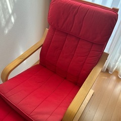 IKEAパーソナルチェア&オットマンセット　1人がけ椅子の画像