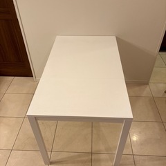 「【美品」】IKEA VANGSTA 伸縮テーブル 80/120x70cm ホワイトの画像