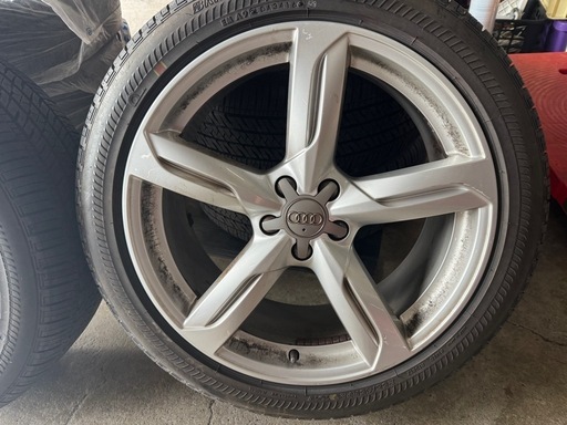 アウディ　AUDI Q5純正　RONAL 20インチ8.5j+33 ブリヂストン ランフラットタイヤ 255\45rf20 4本　pcd112/5h a6 a7 rs6 s6 s7 s8 a8 a4