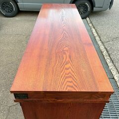古民家 家具 水屋箪笥 民芸箪笥 木製 収納棚 時代家具 アンティーク 和家具 昭和レトロ 和室 茶室 座敷 A0850の画像