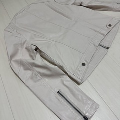 新品未使用  レザージャケット ライダースジャケット 裏地付 XLの画像