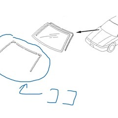 只今商談中　s13シルビア　180sx  純正　フロントガラスモール の画像